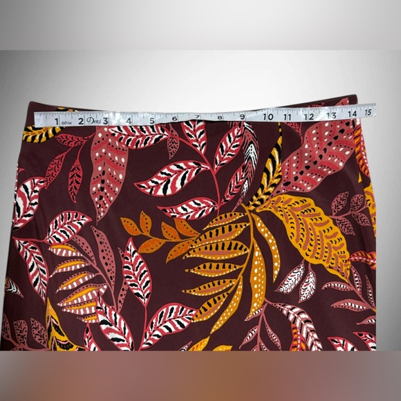 Ella by Rafaella Leaf Print Midi Skirt – Decadent Chocolate – Size S - Picture 9 of 13